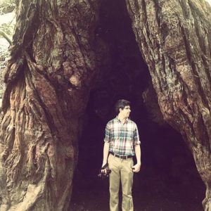 Patrick Lane in a Redwood Tree